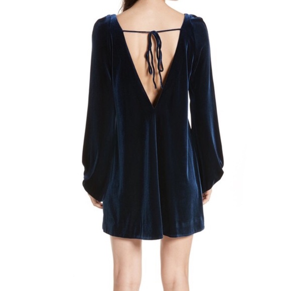 Free People Blue Velvet dress - Picture 3 of 3